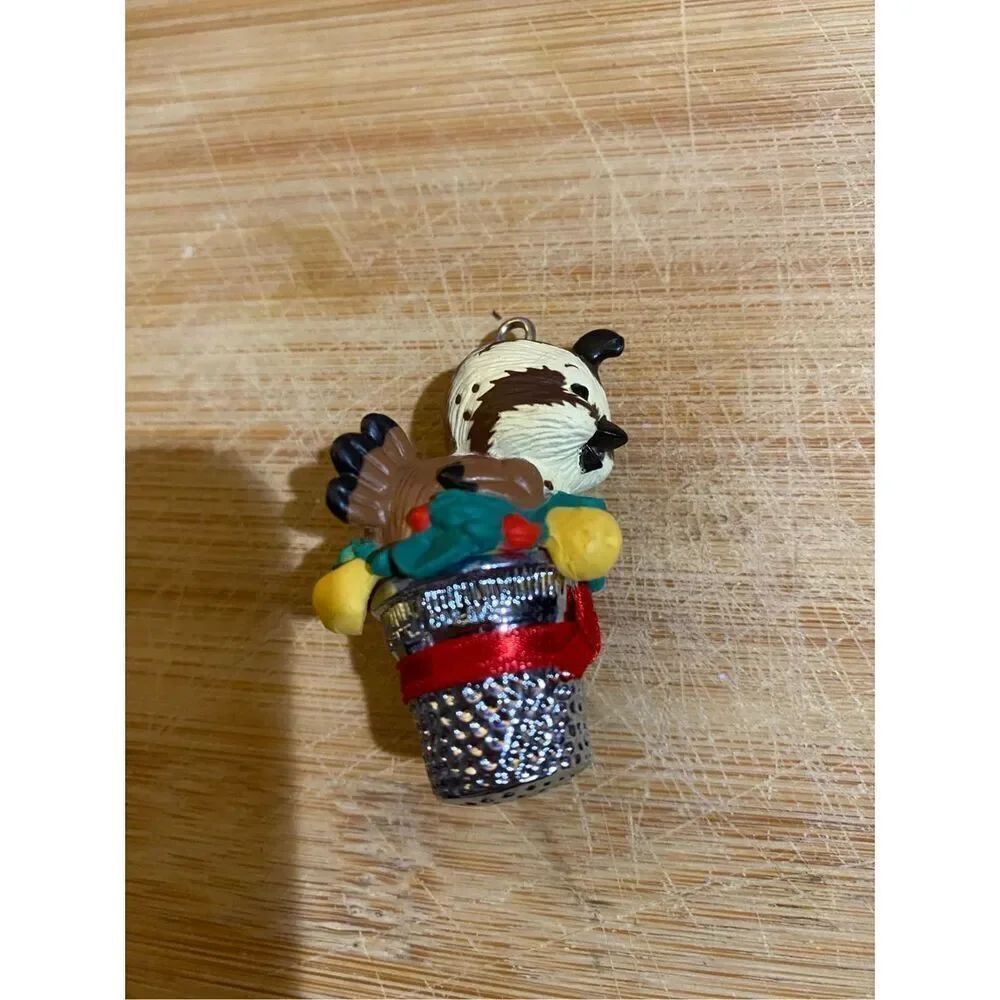 Vintage hallmark thimble  partridge bird Christmas ornaments